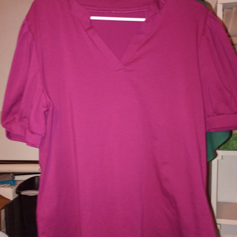 Source Unknown Magenta Blouse View 2